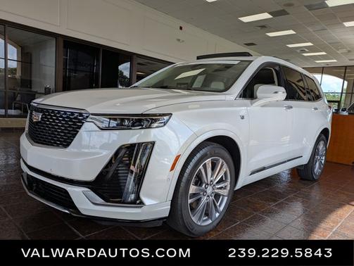 Crystal White Tricoat 2023 Cadillac XT6 AWD Premium Luxury