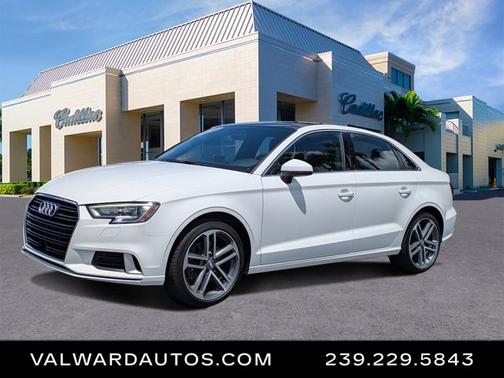 White 2019 Audi A3 Premium