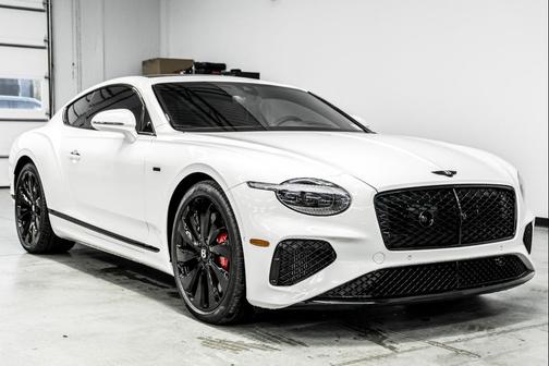 Glacier White 2025 Bentley Continental GT GT -Black Edition, Touring Specification, Rotating Display, Panoramic Roof