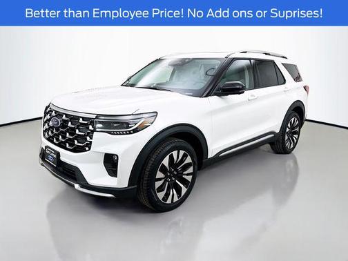 Star White Metallic Tri-Coat 2026 Ford Explorer Platinum