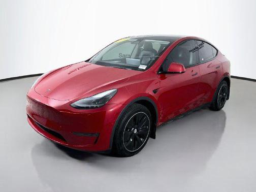 Red Multi-Coat 2022 Tesla Model Y Long Range Dual Motor All-Wheel Drive