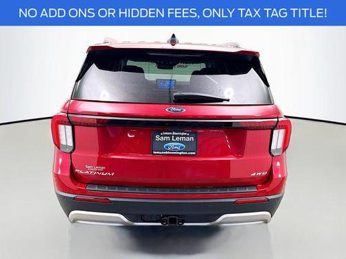 Rapid Red Metallic Tinted Clearcoat 2026 Ford Explorer Platinum