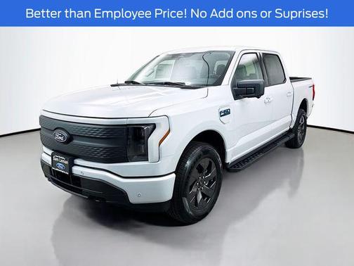 Space White Metallic 2025 Ford F-150 Lightning Flash