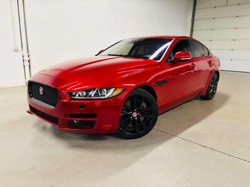 Red 2017 Jaguar XE XE 35t Prestige Sedan 4D