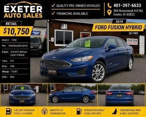 Blue 2019 Ford Fusion Hybrid SE