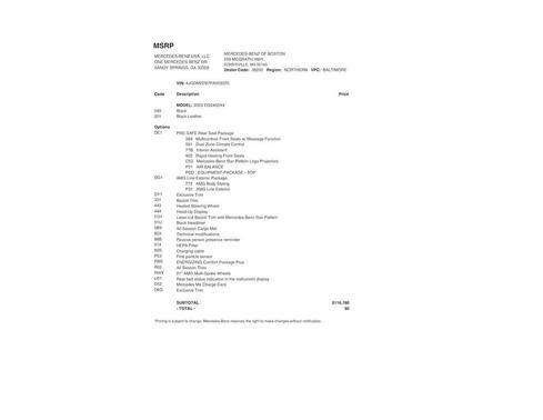 Black 2023 Mercedes-Benz EQS 450 4MATIC