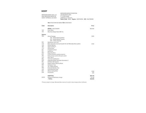 2025 Mercedes-Benz E-Class E 350