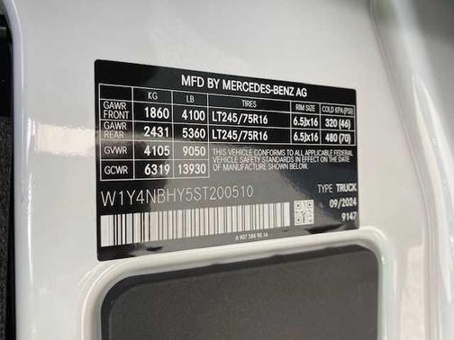 WHITE 2025 Mercedes-Benz Sprinter 2500 Standard Roof
