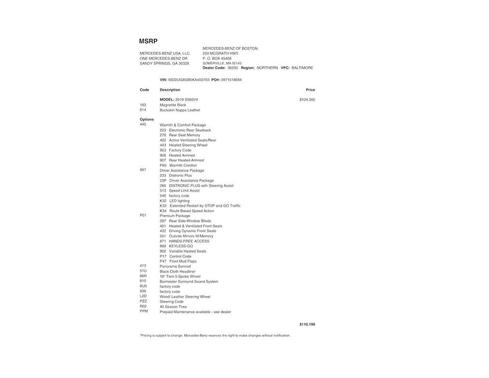 2019 Mercedes-Benz S-Class 4MATIC