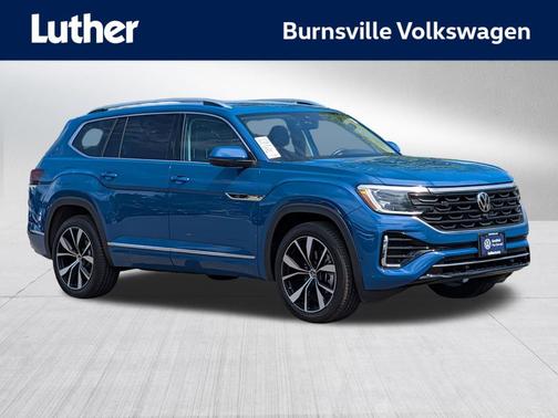 Mountain Lake Blue Metallic 2025 Volkswagen Atlas 2.0T SEL Premium R-Line 4MOTION