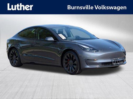 Gray 2022 Tesla Model 3 Performance