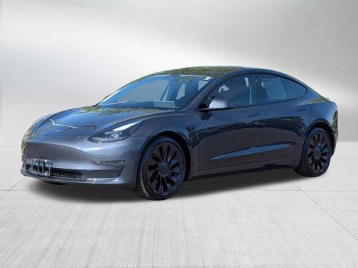 Gray 2022 Tesla Model 3 Performance