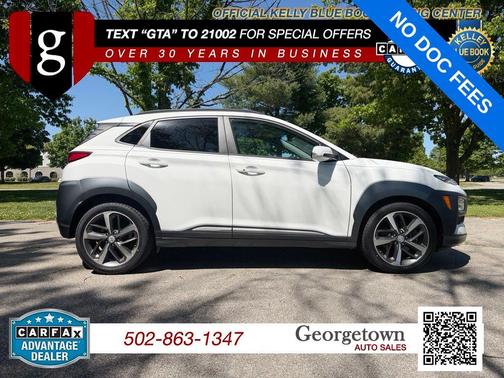 Lunar White 2021 Hyundai KONA Limited