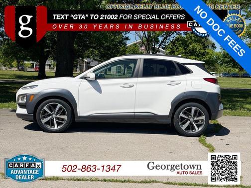 Lunar White 2021 Hyundai KONA Limited