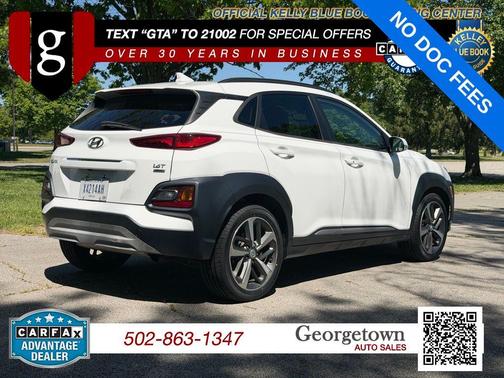 Lunar White 2021 Hyundai KONA Limited