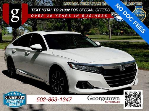 White 2021 Honda Accord EX-L
