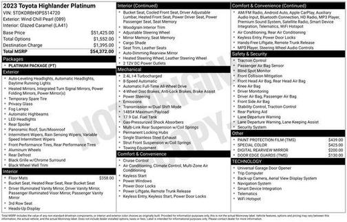 2023 Toyota Highlander Platinum