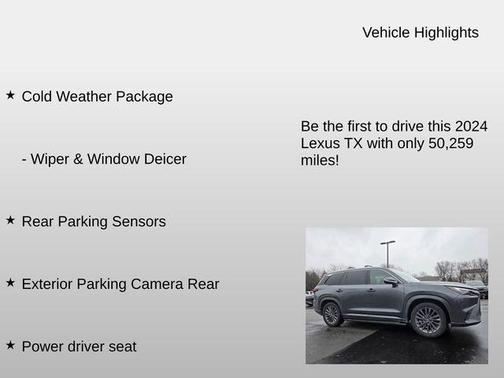 Cloudburst Gray 2024 Lexus TX 350 Base