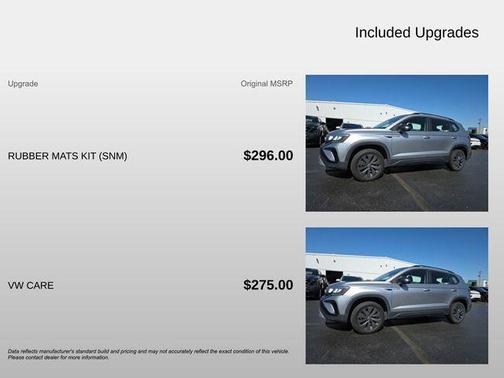 Silver Metallic 2024 Volkswagen Taos 1.5T S