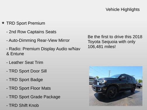 Midnight Black Metallic 2018 Toyota Sequoia TRD Sport