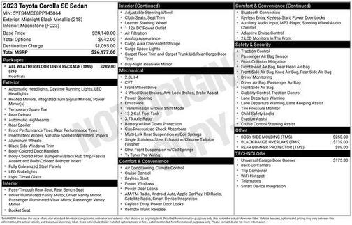 2023 Toyota Corolla SE