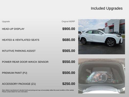 Ultra White 2023 Lexus UX 250h F Sport