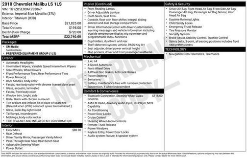 2010 Chevrolet Malibu LS