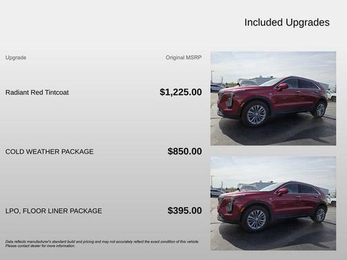 Radiant Red Tintcoat 2024 Cadillac XT4 Premium Luxury