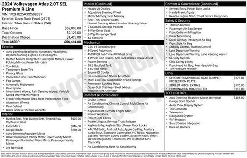 Deep Black 2024 Volkswagen Atlas 2.0T SEL Premium R-Line 4MOTION