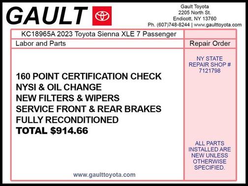 2023 Toyota Sienna XLE 7 Passenger
