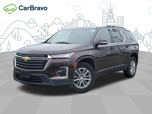 Black Cherry Metallic 2022 Chevrolet Traverse LT Cloth