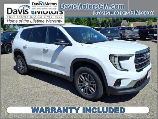 Summit White 2025 GMC Acadia Elevation