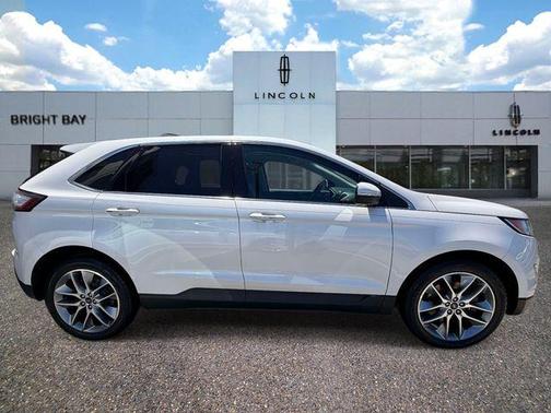 White Platinum Clearcoat Metallic 2018 Ford Edge Titanium