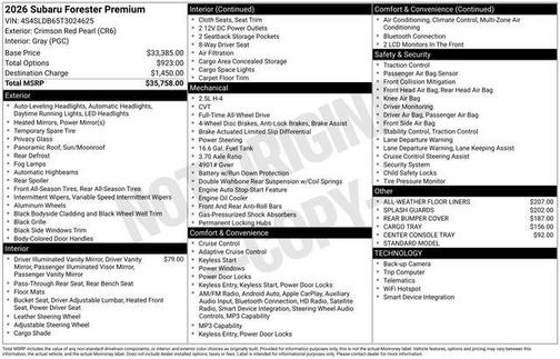 2026 Subaru Forester Sport