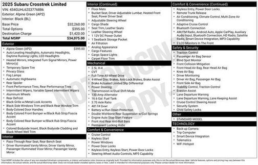 2025 Subaru Crosstrek Limited