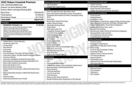 2022 Subaru Crosstrek Premium
