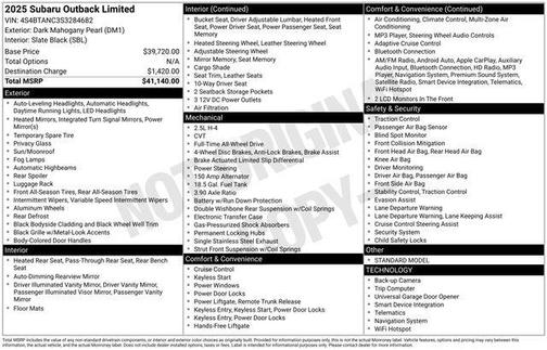 2025 Subaru Outback Limited