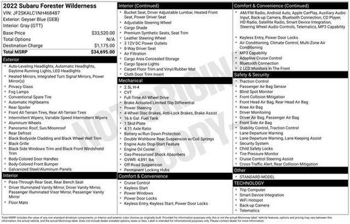 2022 Subaru Forester Wilderness