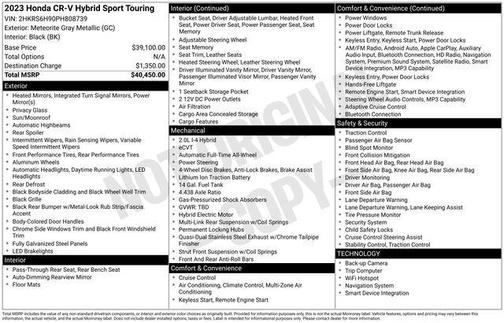 2023 Honda CR-V Hybrid Sport Touring AWD