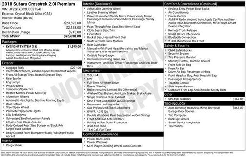2018 Subaru Crosstrek 2.0i Premium