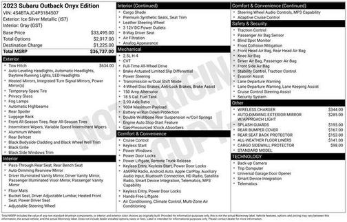 2023 Subaru Outback Onyx Edition