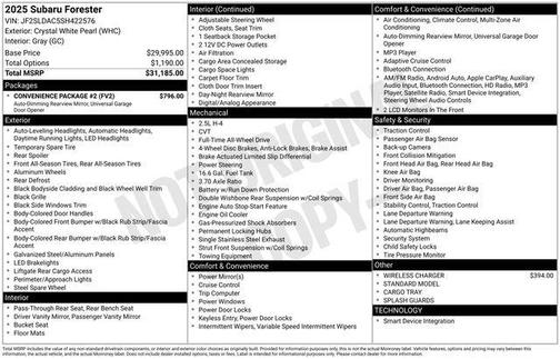 2025 Subaru Forester Base