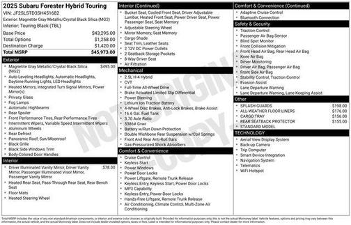 2025 Subaru Forester Hybrid Touring