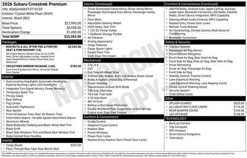 2026 Subaru Crosstrek Premium