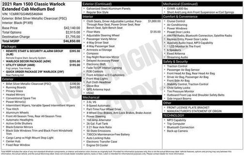 2021 RAM 1500 Classic Warlock Quad Cab 4x4 6'4' Box