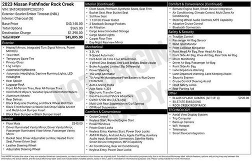 2023 Nissan Pathfinder Rock Creek 4WD