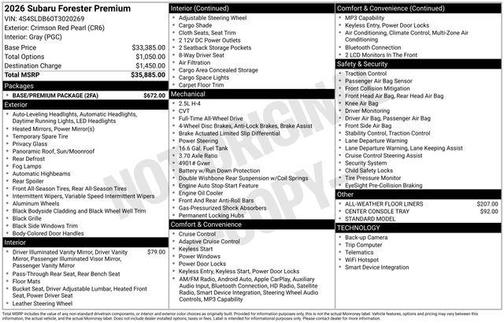 2026 Subaru Forester Sport