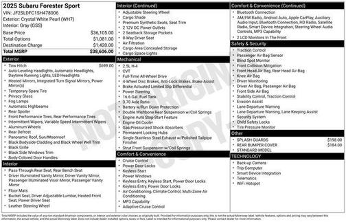 2025 Subaru Forester Sport