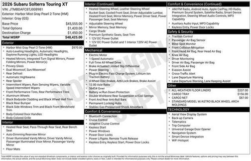 2026 Subaru Solterra Touring