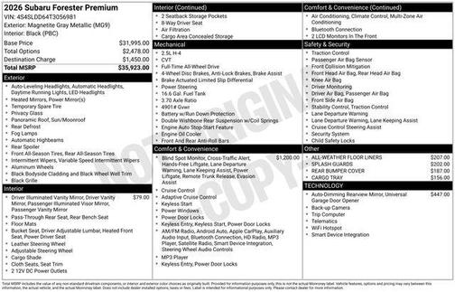 2026 Subaru Forester Premium